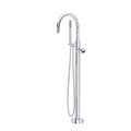 Rohl Eclissi Single Hole Floor Mount Tub Filler Trim With C-Spout TEC06HF1IWAPC